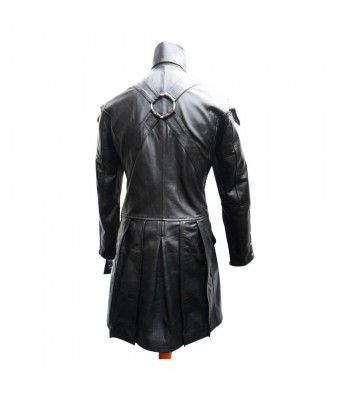 Men Gothic Leather Coat Lambskin Rock Style Goth Steampunk Jacket Matrix Trench Coat (2025)